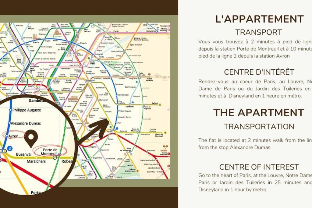 31.Appart 8Pers#3 Bedroom #Pere Lachaise #Nation Paris Eksteriør bilde